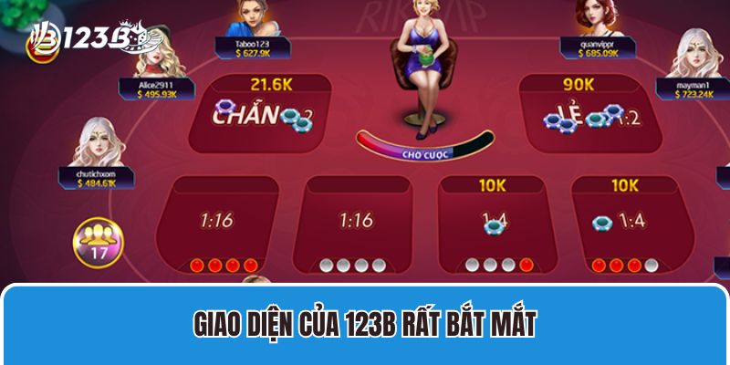 Giao diện của 123B rất bắt mắt