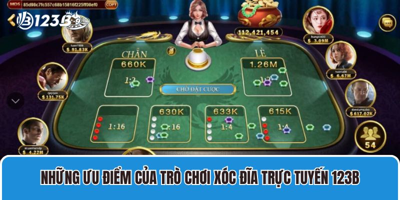 Những ưu điểm của trò chơi xóc đĩa trực tuyến 123B